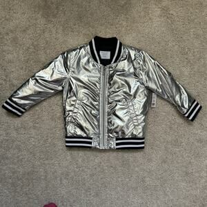 NWT HTF 24 Mos ROA Classic Silver Bomber Jacket